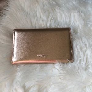 Rose Gold Travel Wallet with RIFD protection